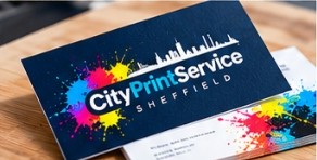 Premium textured business cards printed by City Print Service Sheffield