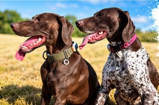 Dottie and Pepe - German Shorthaired Pointers at City Print Service